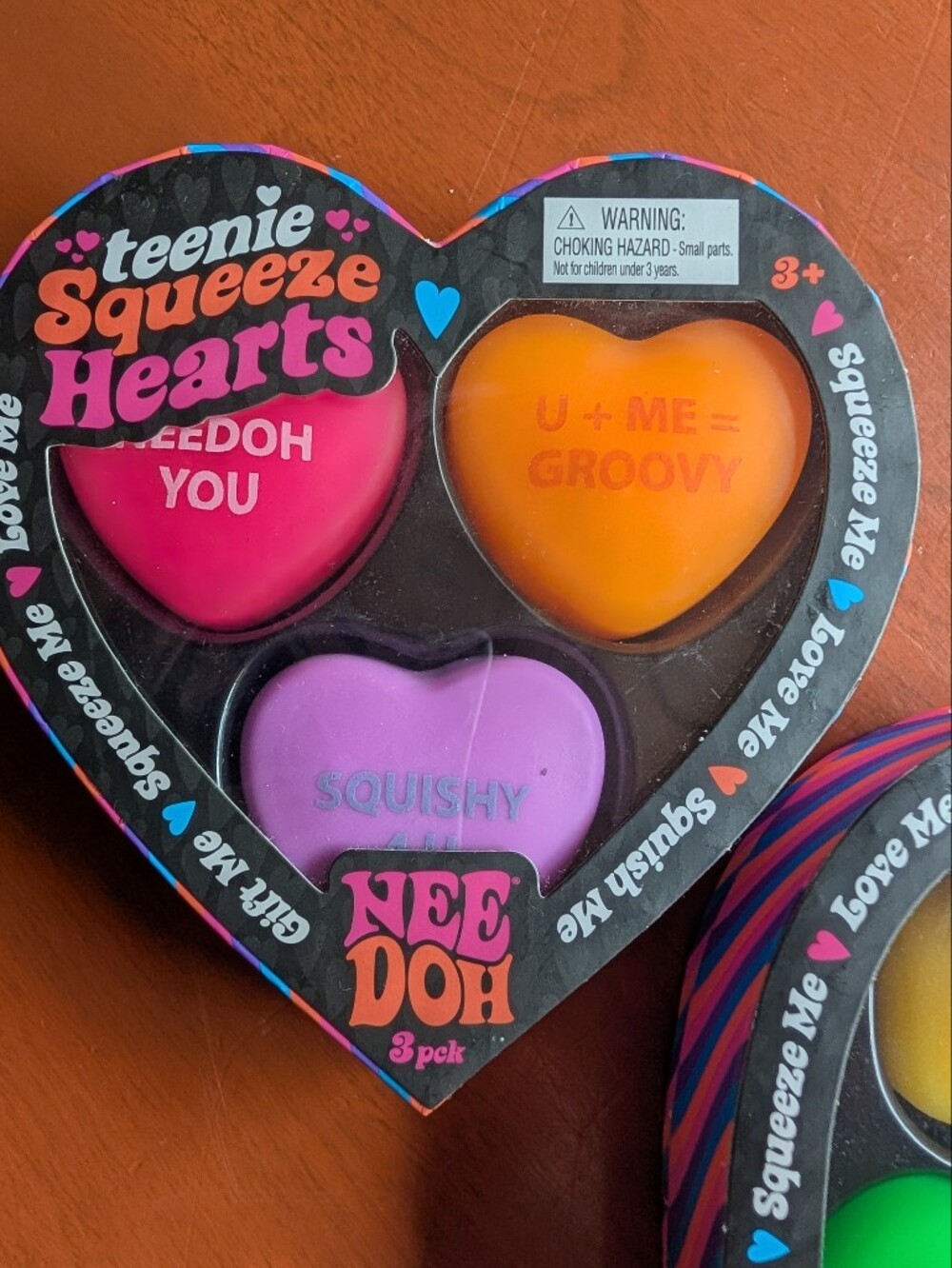 2 PACK Schylling NeeDoh Teenie Squeeze Hearts Squishy Novelty Toy Valentine's ♥️ - Picture 2 of 8